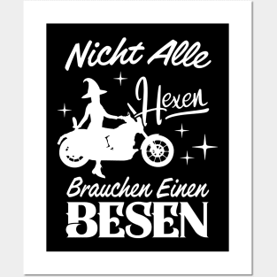 Nicht Alle Hexen Brauchen Einen Besen Motorrad Posters and Art